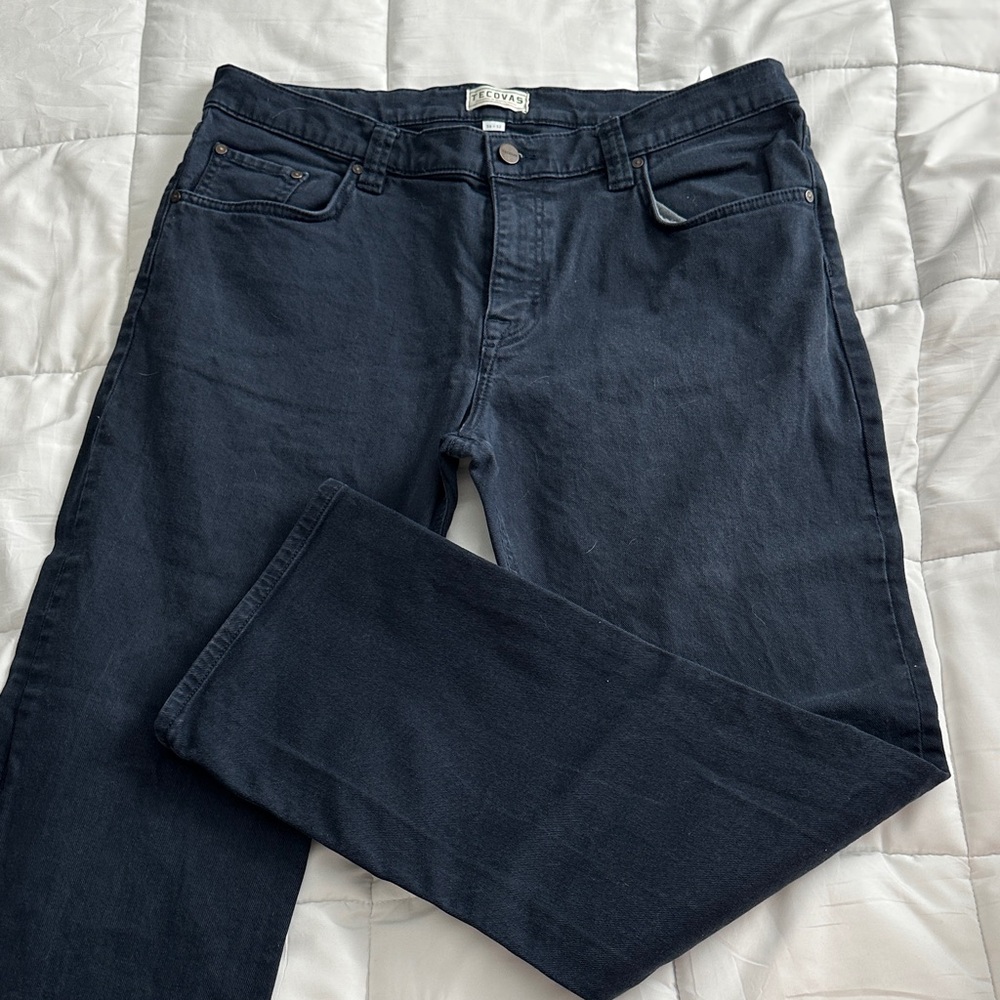 Tecovas Men's Navy Slim Straight Jeans